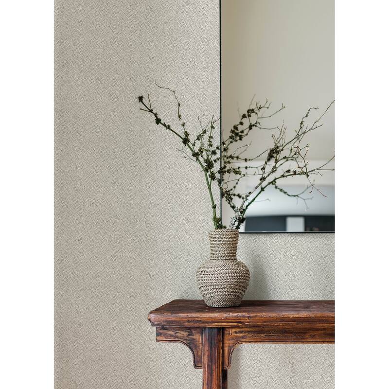 Woven Basket Light Grey Wallpaper