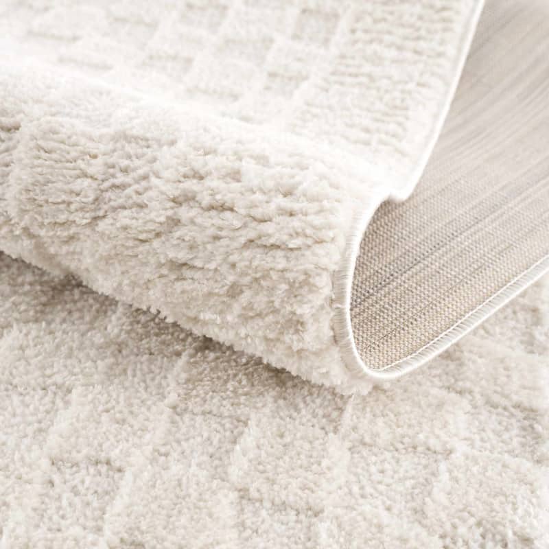 Hauteloom Leryn Hallway, Kitchen Runner Rug - High Pile - Off White - 2'8" x 7'3"