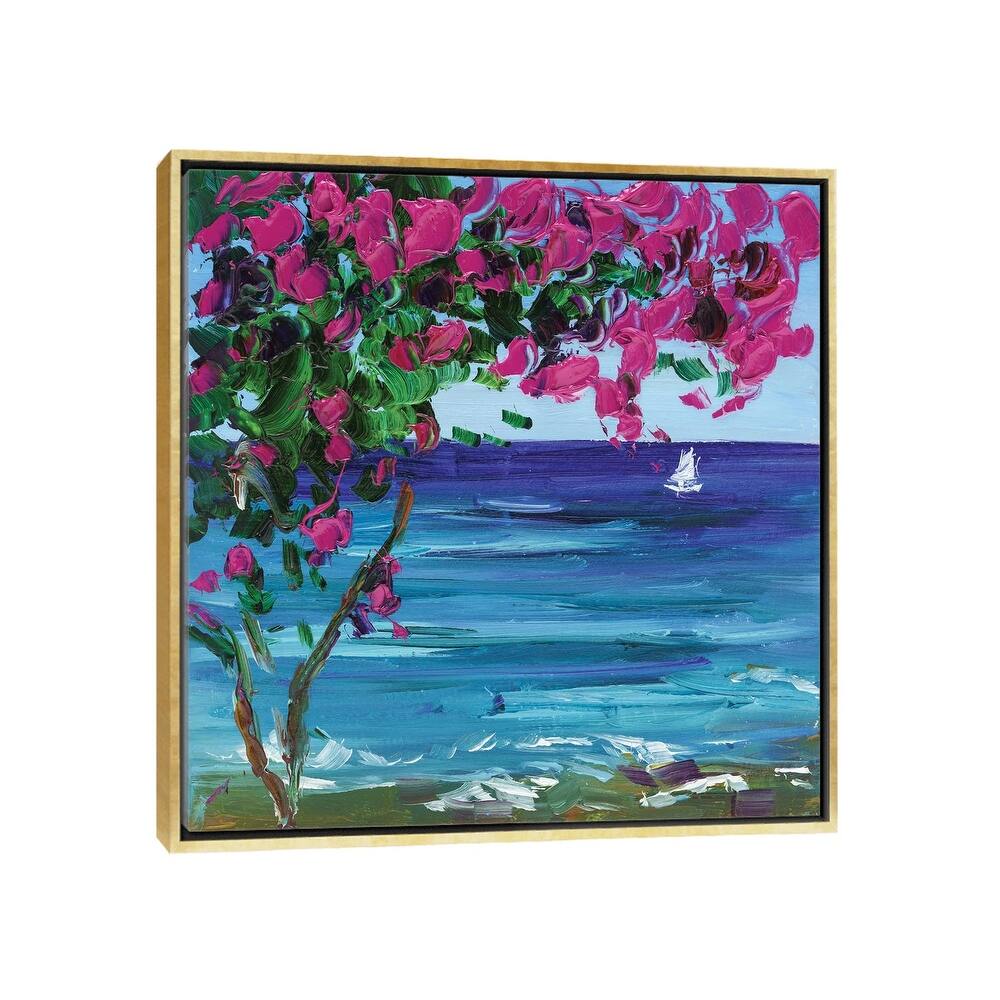 iCanvas "Bougainvillea In Greece" by Nataly Mak Framed Canvas Print