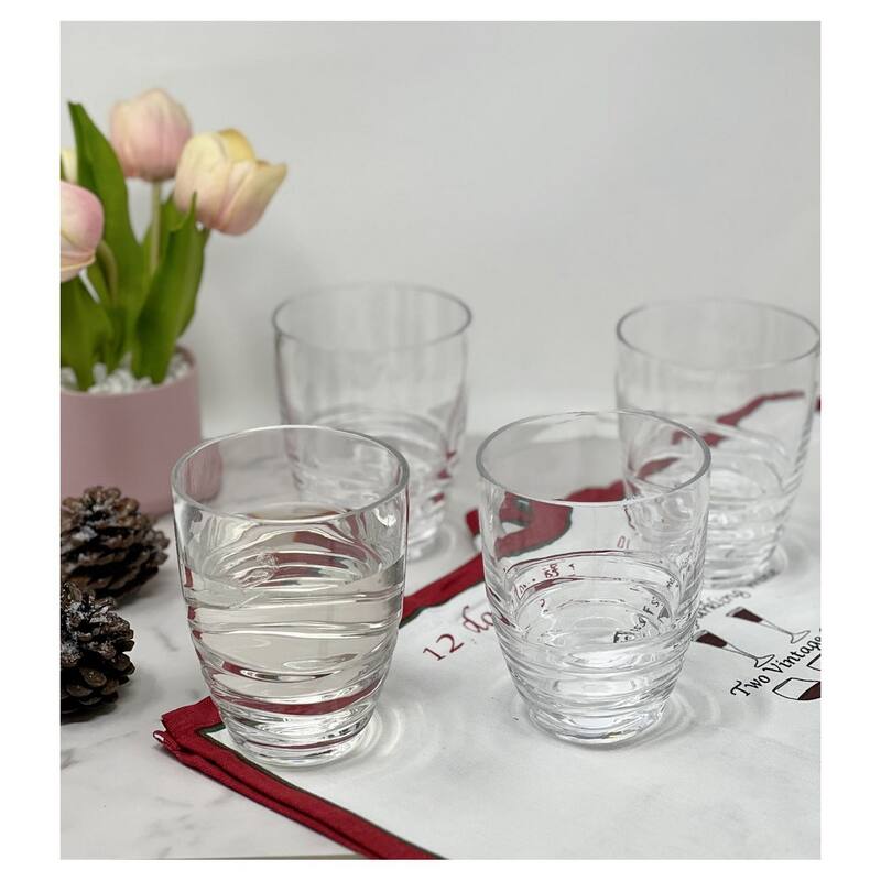 Swirl Acrylic Glasses Drinking Set of 4