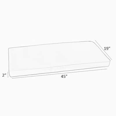 Sunbrella Cilantro Green Indoor/ Outdoor Bench Cushion 37" to 48", Corded