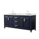 Option Dark Blue, Gold Trim, Giotto Quartz Top