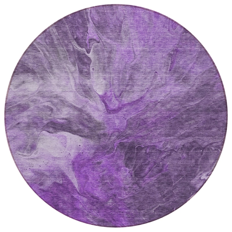 Machine Washable Indoor/ Outdoor Chantille Contemporary Splash Rug