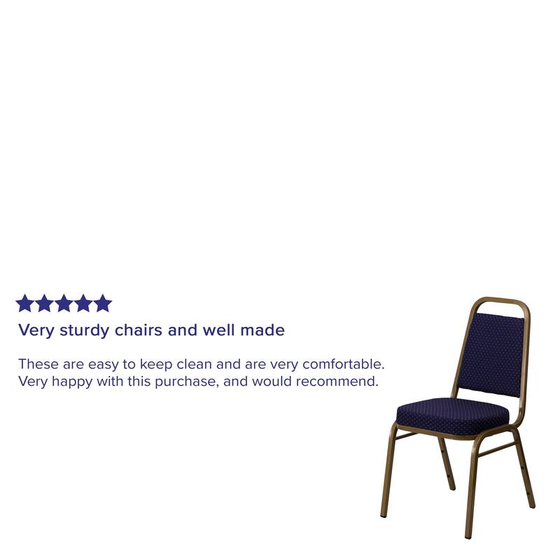 4 Pack Trapezoidal Back Stacking Banquet Chair - 20.25"D x 17.5"W x 36"H