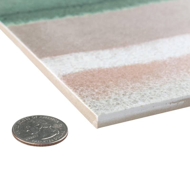 Merola Tile Matter Canvas Taupe Green 6" x 6" Porcelain Floor and Wall Tile - Case (25 Tiles)