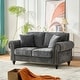 preview thumbnail 1 of 20, 63" Velvet Upholstered Sofa with Curved Armrests, Luxurious Accent Sofa Couch Loveseat with Nailheads Gray