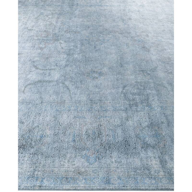 Overdyed One-of-a-Kind Hand-Knotted Area Rug - Gray - 9' 1" x 12' 1"