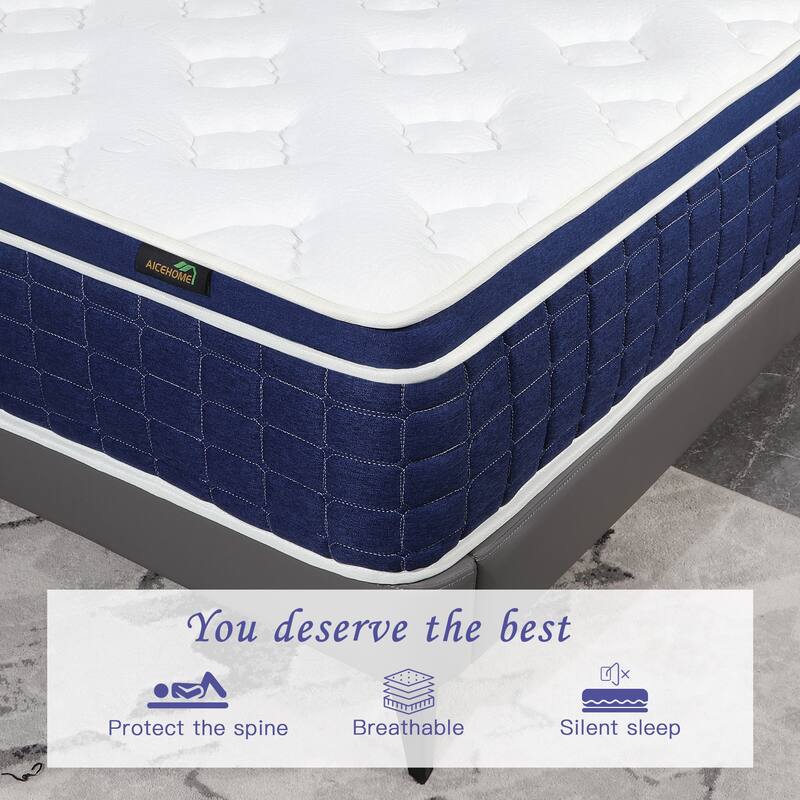 14 Inch Memory Foam Hybrid Mattress in a Box for Pressure Relief