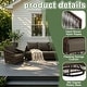 preview thumbnail 45 of 81, Rope Woven Patio Conversation Set with Swivel Chair & Settee Cushions