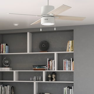Hunter 52" Beck Ceiling Fan with LED Light Kit and Pull Chain - Transitional, Modern, Farmhouse