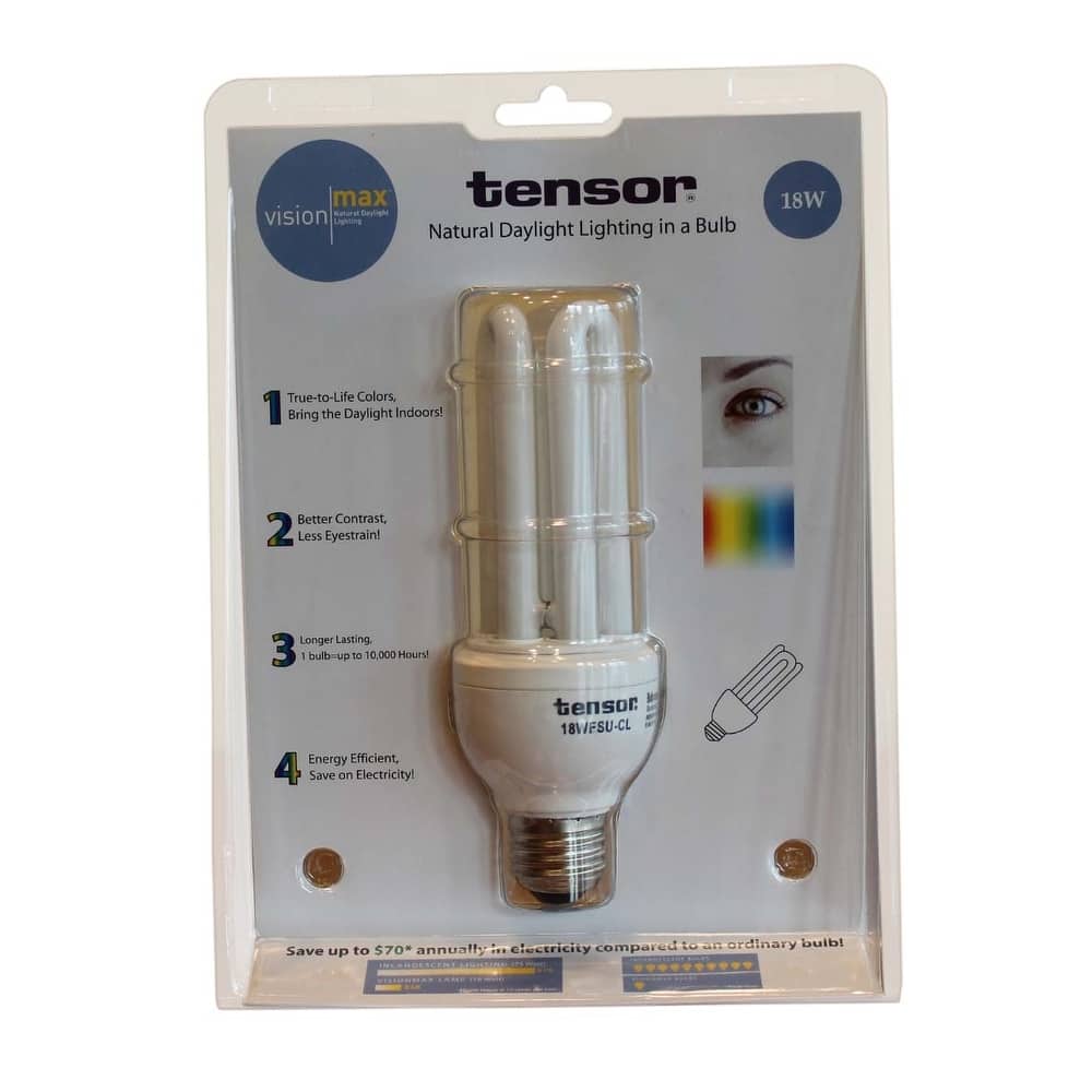 18 Watt Full Spectrum CFL Replacement Bulb (Standard base) by VisionMax