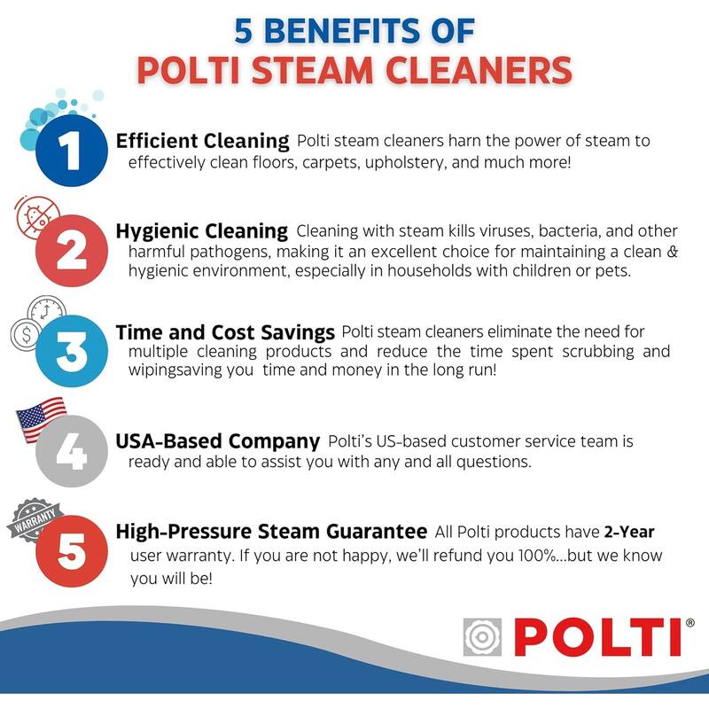 Polti PTNA0018 Vaporetto Smart Steam Mop & Steam Cleaner for Cleaning&Sanitizing