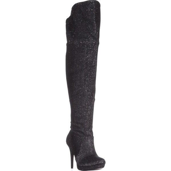 silver wide calf boots