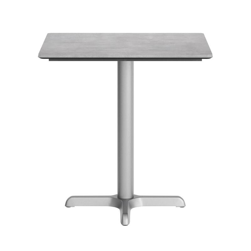 Commercial All-Weather HPL Tabletop with Crisscross Base - 29.75"W x 23.75"D x 31.25"H