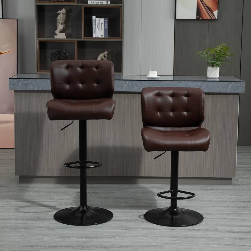 Bar Height Bar Stools Set Of 2 With Adjustable Seat