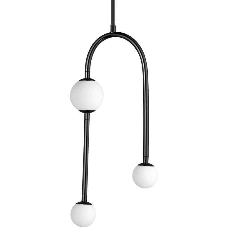 Studio M SM24833 Alina 3 Light 8" Wide LED Mini Chandelier by Nina - Black