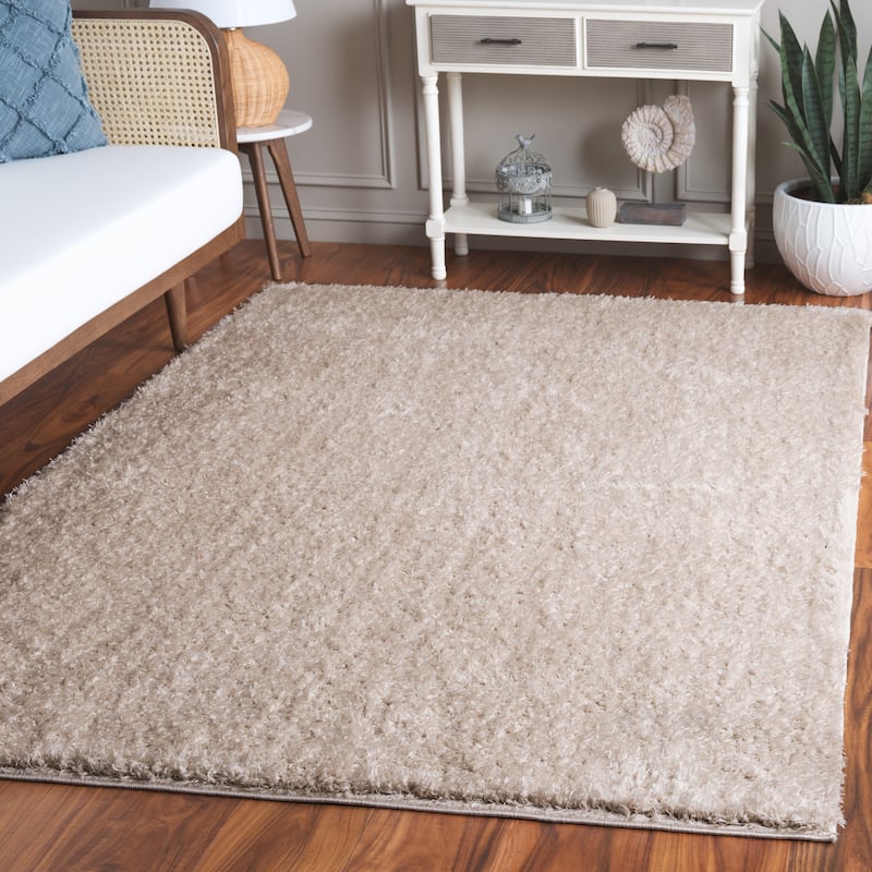 SAFAVIEH Lindsay Shag Luann Contemporary Rug - 9' x 12' - Beige
