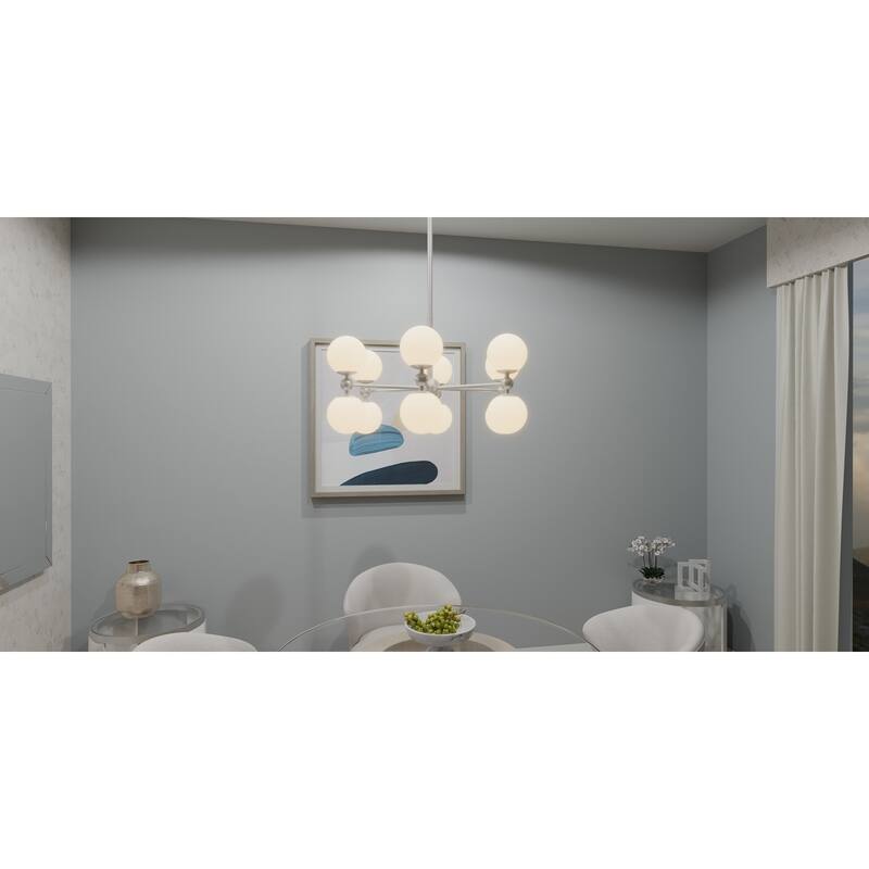 Elser 12-Light Brushed Nickel Chandelier