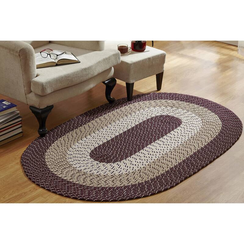 Better Trends Country Braid Reversible Area Rug