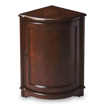 HomeRoots 23" Dark Brown Standard Accent Cabinet - 22.75