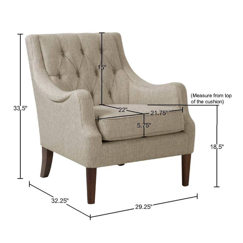 Madison Park Elle Button Tufted Accent Chair