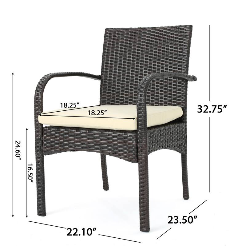[Set of 2] CORDOBA KD PE WICKER DINING CHAIR