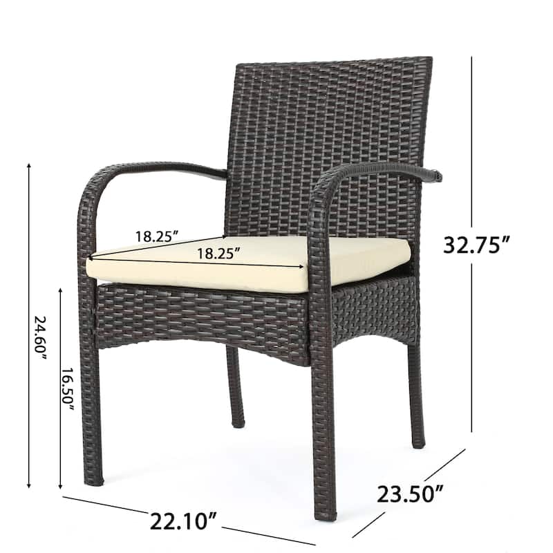 Ashworth Outdoor 7-piece Rectangular Wicker Aluminum Dining Set with Cushions by Christopher Knight Home