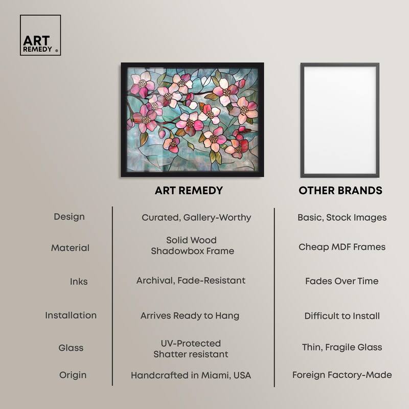 Shimmering Spring Blossoms I Shadowbox by Art Remedy