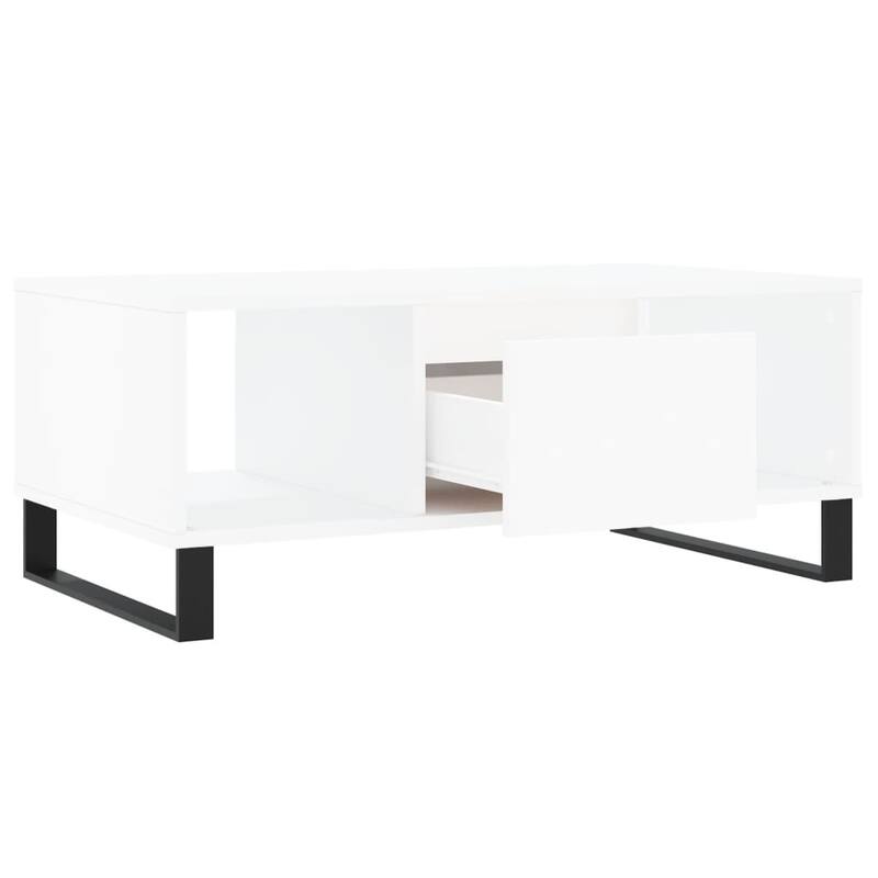 vidaXL Coffee Table White Engineered wood, metal Medium Coffee Table - 19.7 x 35.4 x 14.4 in