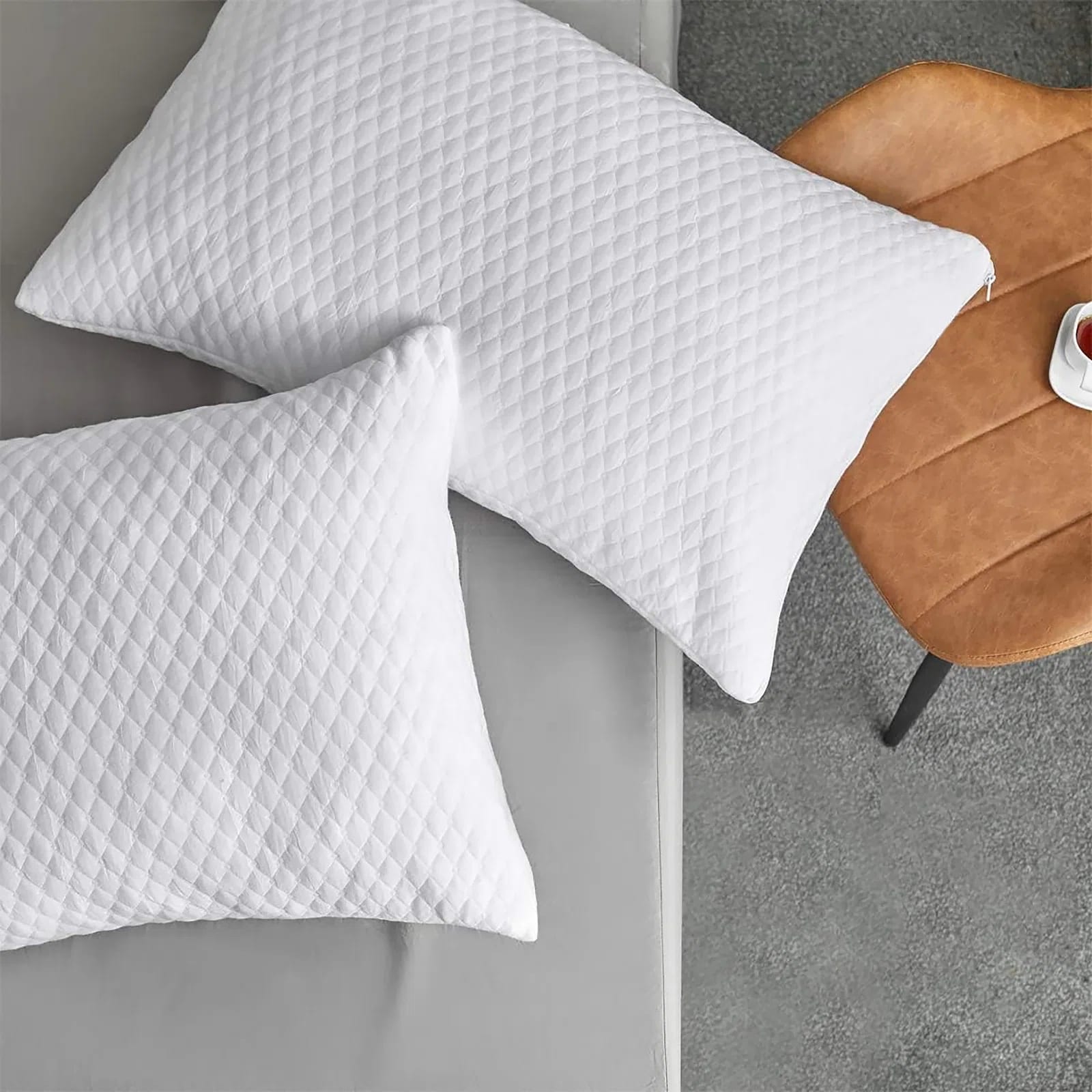 4 PCS Shredded Memory Foam Pillows for Sleeping Bed Pillows Standard Size Set of 2 Pack Good for Side and Back Sleeper White Bed Bath Beyond 34821687