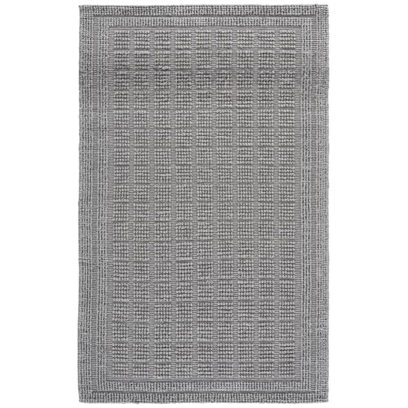 SAFAVIEH Handmade Natura Mysie Raised Textured Wool Blend Rug - 4' x 6' - Grey