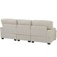 Linen Upholstered Combo Sofa includes Removable Cushions and 4 Pillows ...