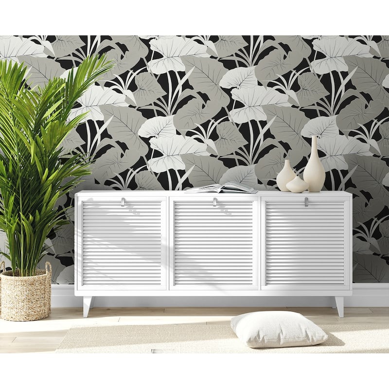 NextWall Elephant Leaves Peel and Stick Wallpaper