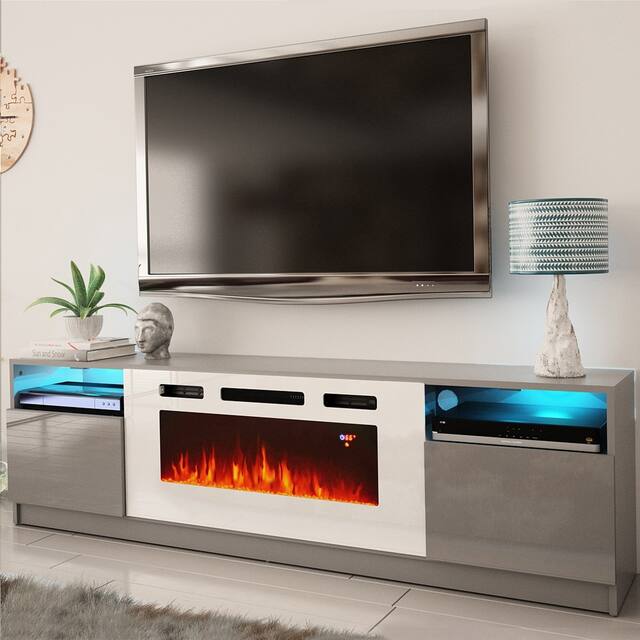 Strick & Bolton Amsden Electric Fireplace TV Stand