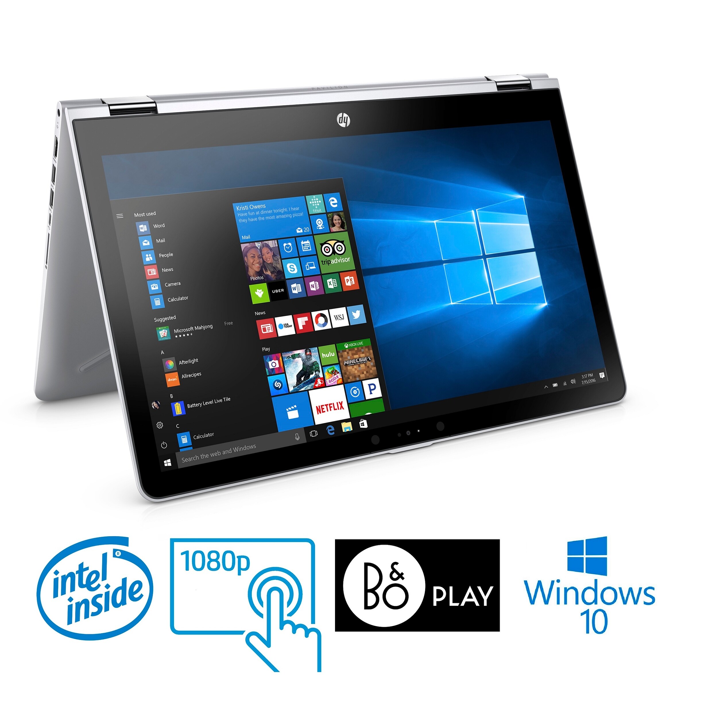 Shop Hp Pavilion 15 Br X360 Pentium 6gb 15 6 Full Hd Touch Screen Convertible Laptop Free Shipping Today Overstock 18825550