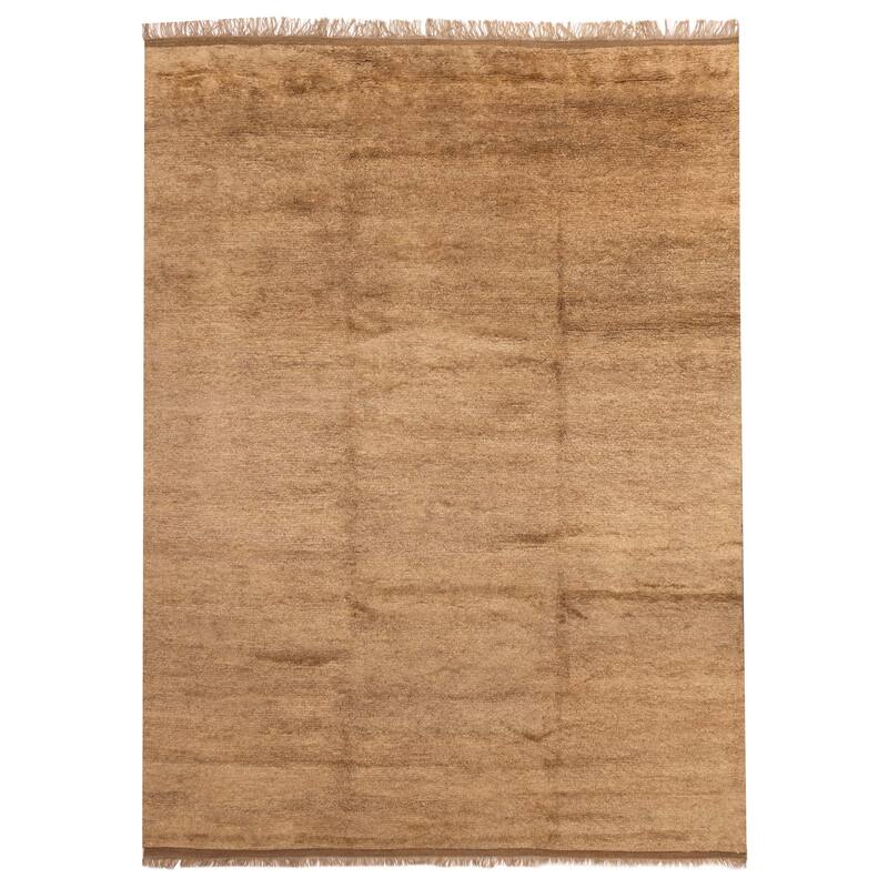 ECARPETGALLERY Hand-knotted Pak Finest Gabbeh Light Brown Wool Rug - 9'3 x 12'7
