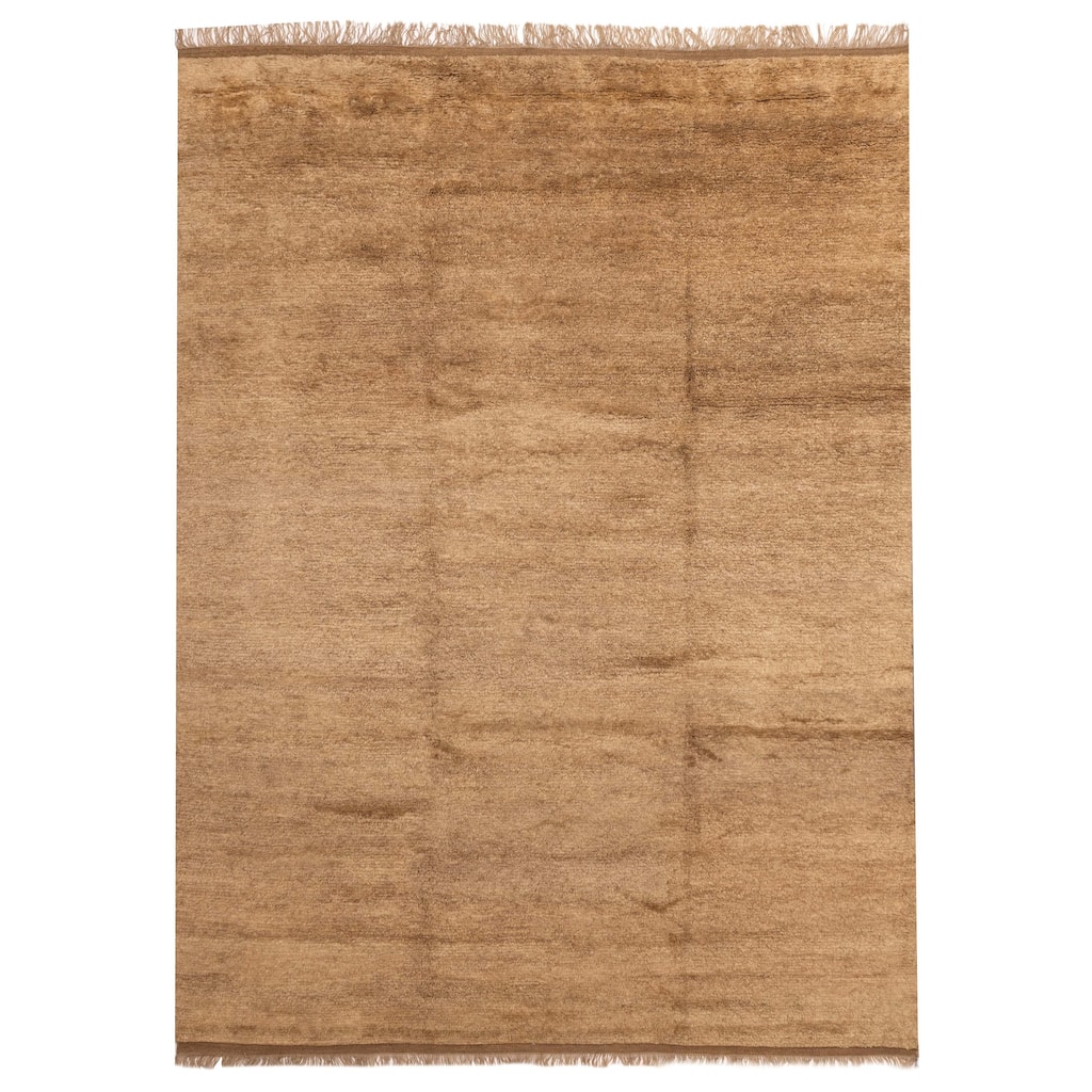 ECARPETGALLERY Hand-knotted Pak Finest Gabbeh Light Brown Wool Rug - 9'3 x 12'7