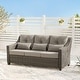 preview thumbnail 45 of 105, Murphy Outdoor Wicker Patio Outdoor Sofa Swivel Chair Coffee Table 1 Sofa - Gray Wicker-Brownish Gray