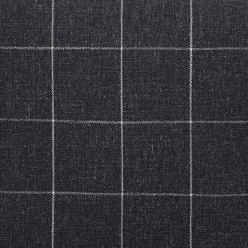 Roomfitters 360 Degree Swivel Accent Chair, Plaid Wingback Armchair, Upholstered Martha Stewart Lounge Seating, Charcoal Grey