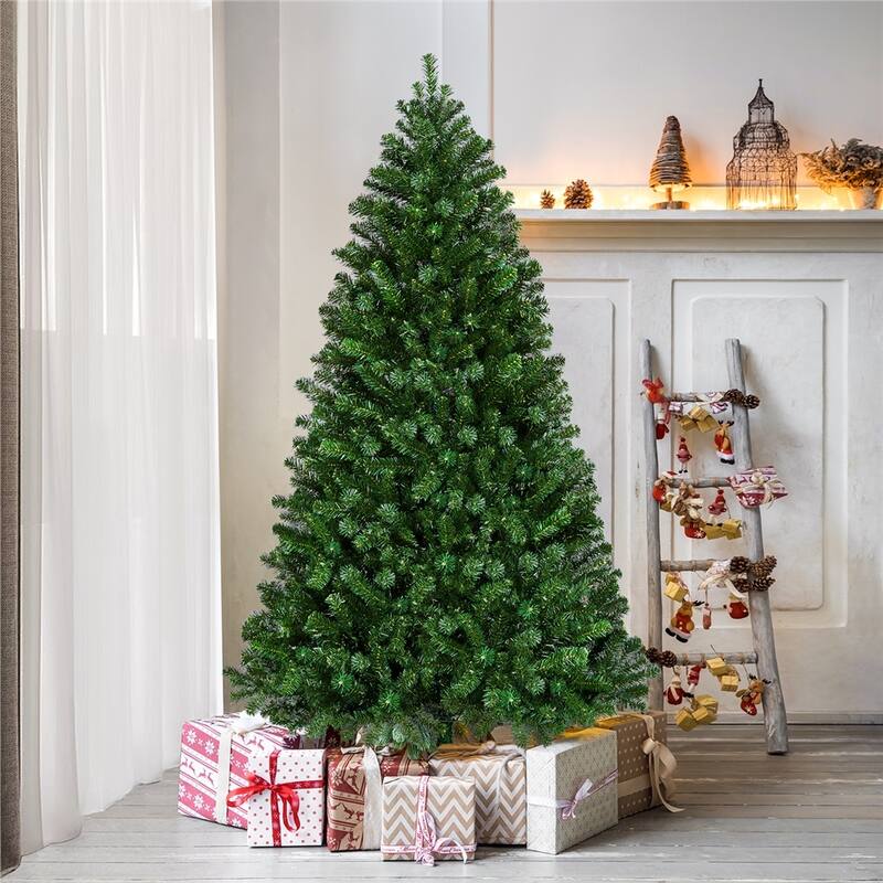 Yaheetech Pre-lit Spruce Artificial Hinged Holiday Christmas Pine Tree