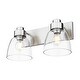 preview thumbnail 5 of 9, Golden Lighting 9314-BA2 CLR Remy 2 Light 17" Wide Vanity Light