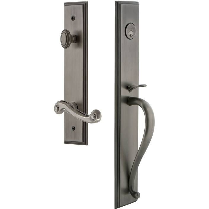 Grandeur Carre Solid Brass Rose Left Handed Keyed Entry Single