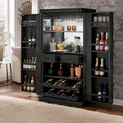 NoMad Bar Wine Storage Cabinet with Keys and LED Lights by iNSPIRE Q Classic