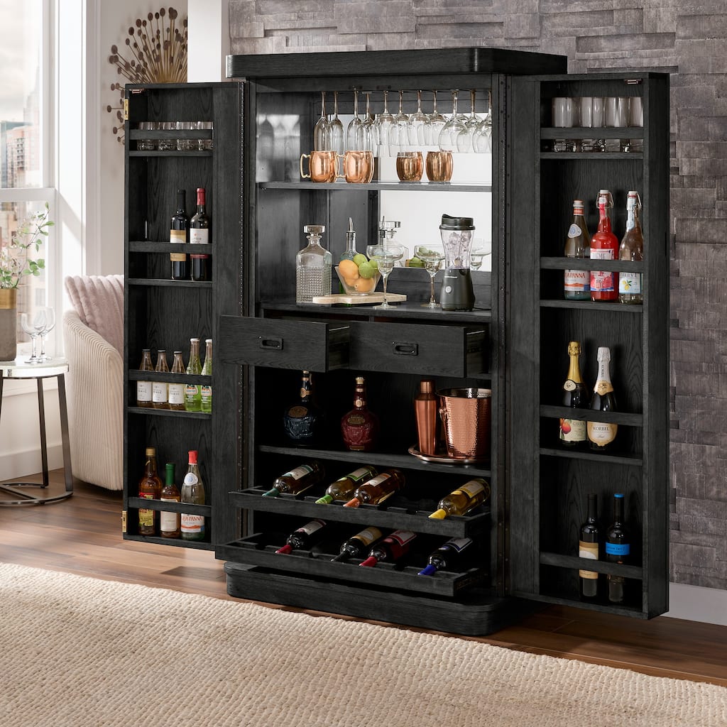 NoMad Bar Wine Storage Cabinet with Keys and LED Lights by iNSPIRE Q Classic