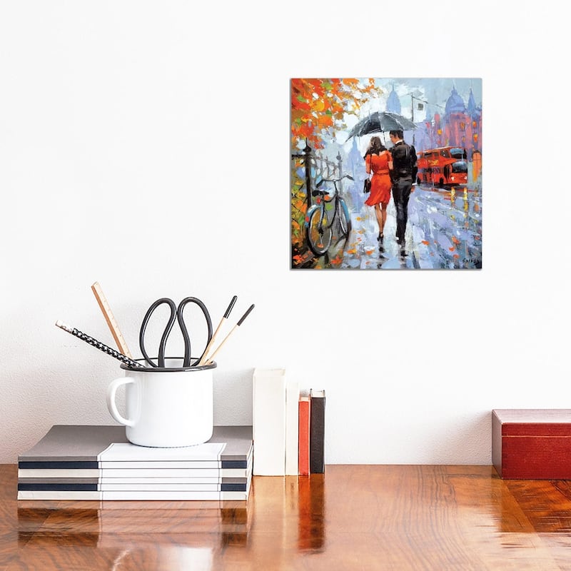 iCanvas "Gentle Raindrops" by Dmitry Spiros Canvas Print - 12x12x0.75