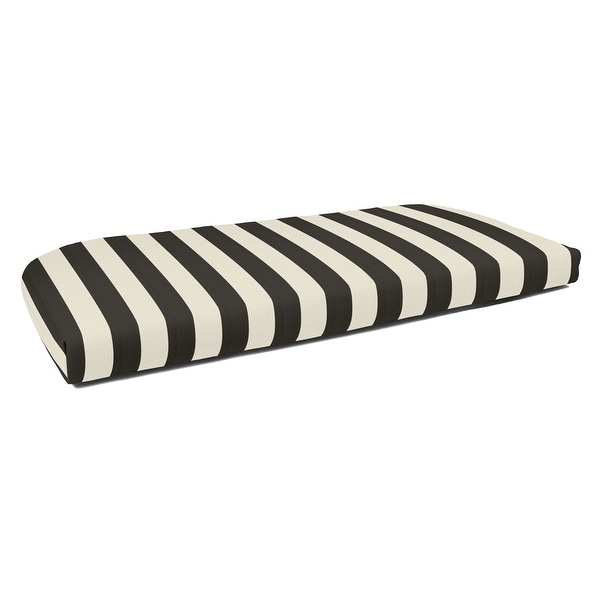 Sunbrella Striped 43.5 inch Striped Outdoor Settee Bench Cushion On Sale Bed Bath Beyond 30978891