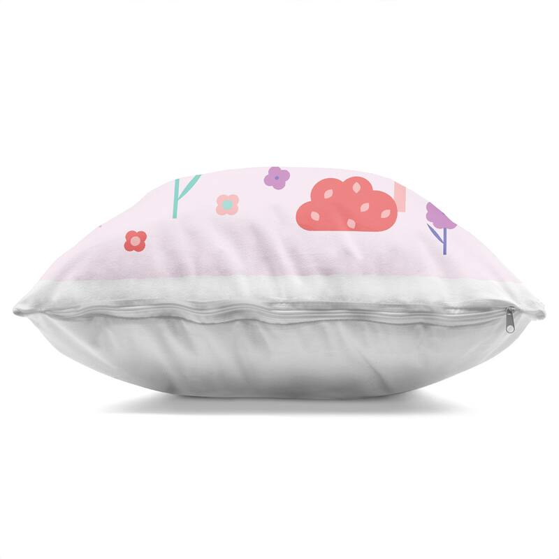 Stupell Pastel Whimsical Cat & Trees Decorative Printed Throw Pillow Design by Sazerelli Designs
