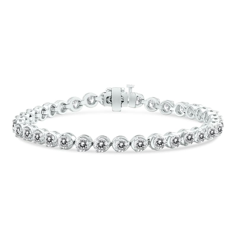 Marquee 7 Carat TW Classic Diamond Tennis Bracelet in 14K White Gold