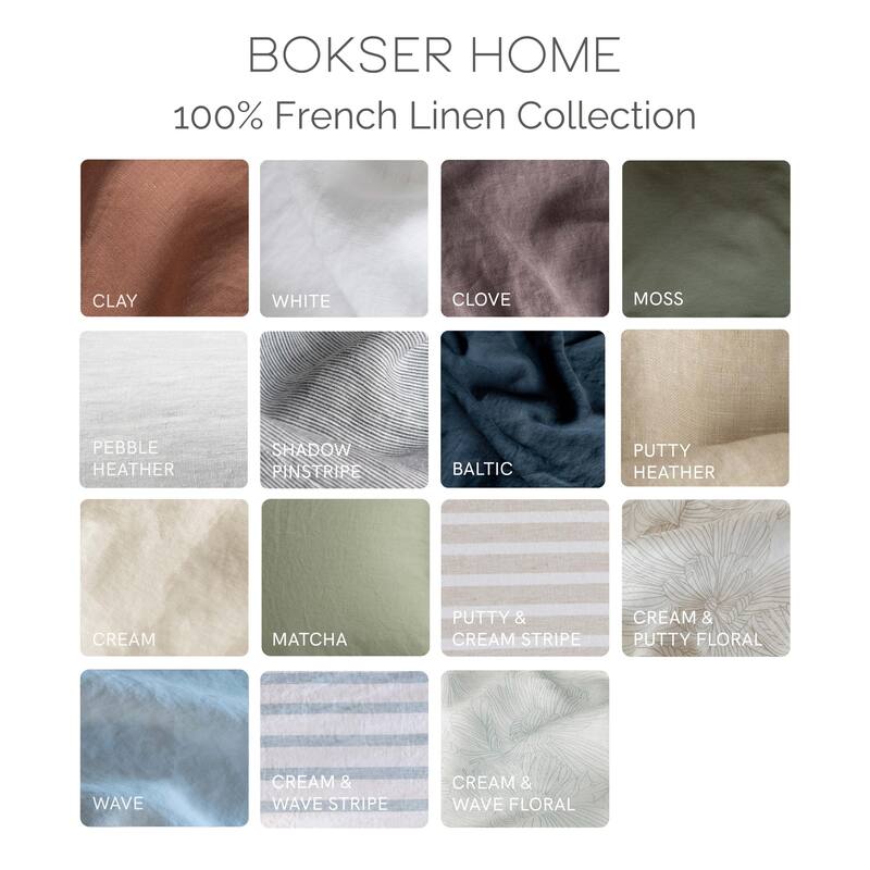 French Linen Pillow with Removable Sham by BOKSER HOME