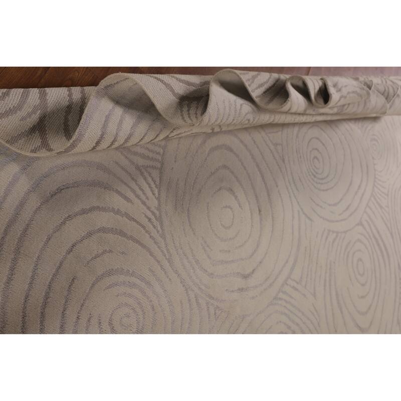 All-Over Abstract Modern Area Rug Hand-Knotted Wool Carpet - 7'11"x 9'9"